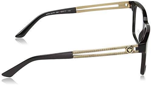 Versace VE 3218 GB1_53 Black Plastic Square Eyeglasses 53mm